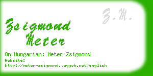 zsigmond meter business card